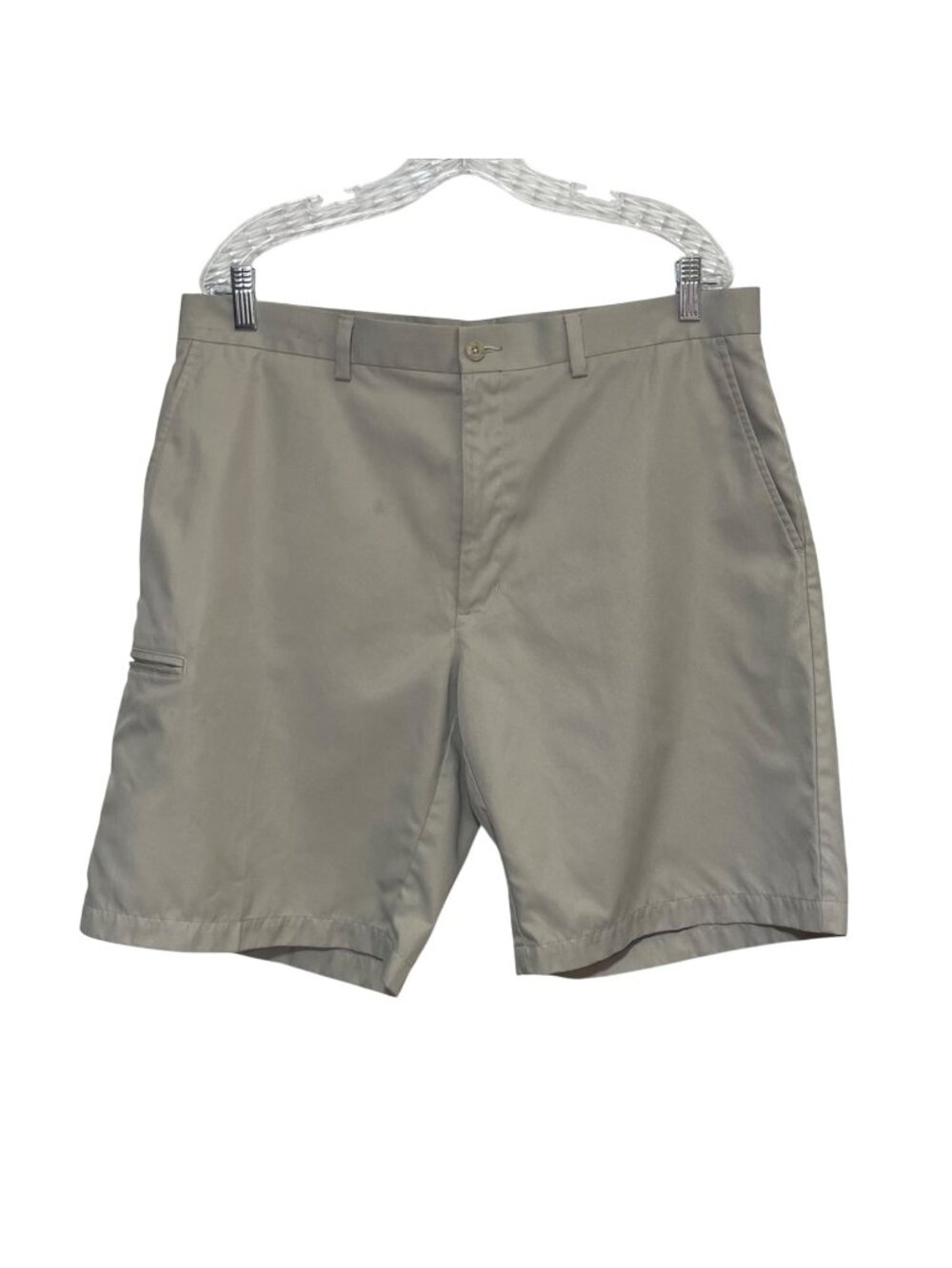 Mens Cargo Shorts Mens Size 36 Beige Flat Front‎ Summer Casual